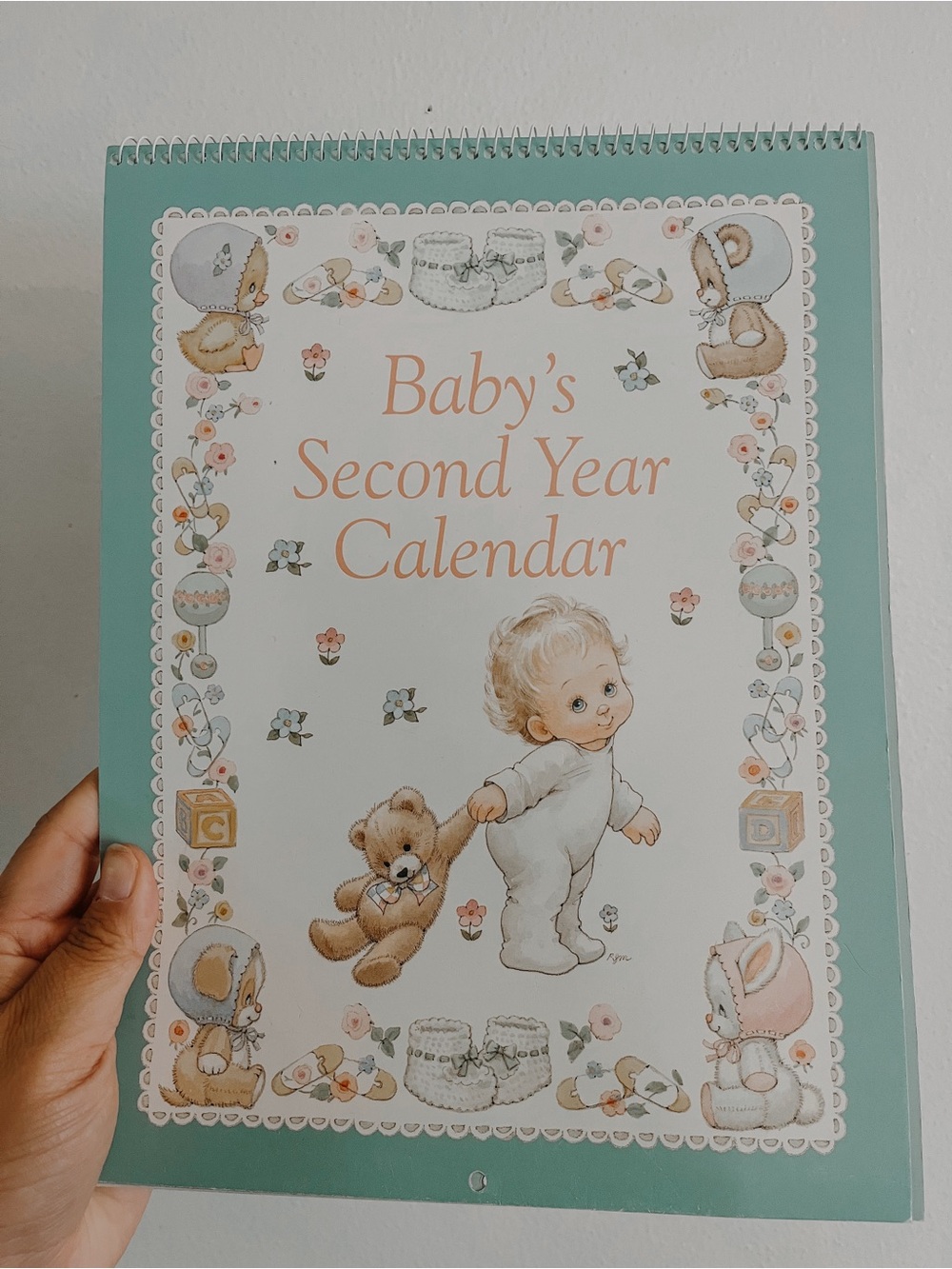 Baby’s Second Year Calendar Vintage Nursery Baby Decor